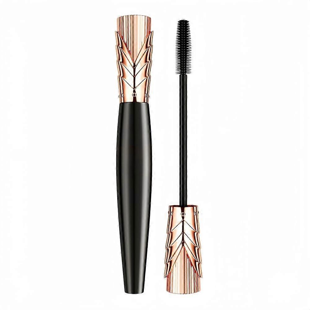 Black Waterproof SmudgeProof Lengthening Mascara with Precision Curling Brush for AllDay Volume