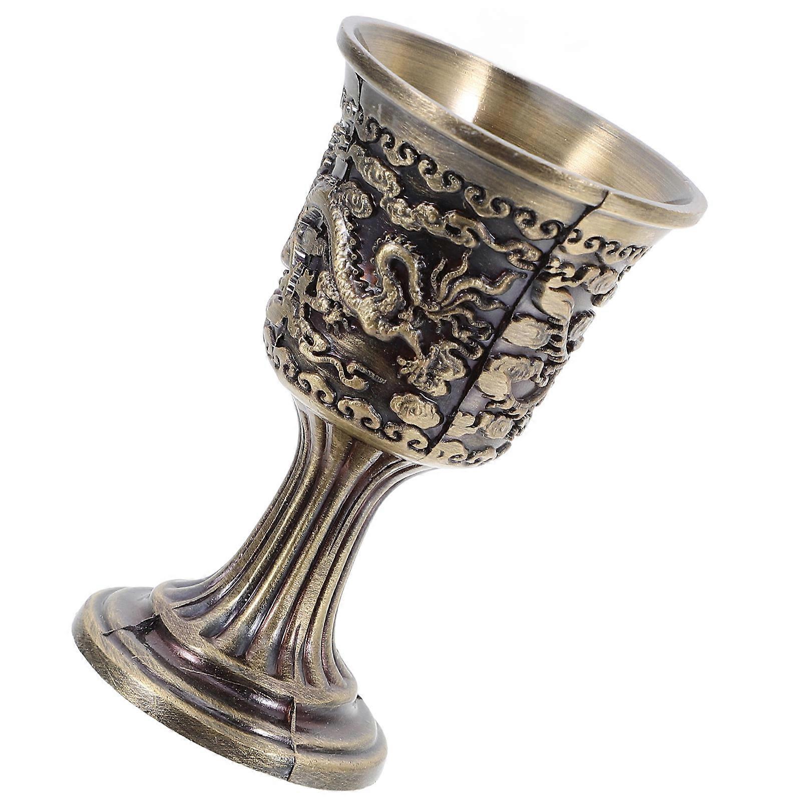 Decorative Zinc Alloy Drinking Goblet with Phoenix Design for Home
