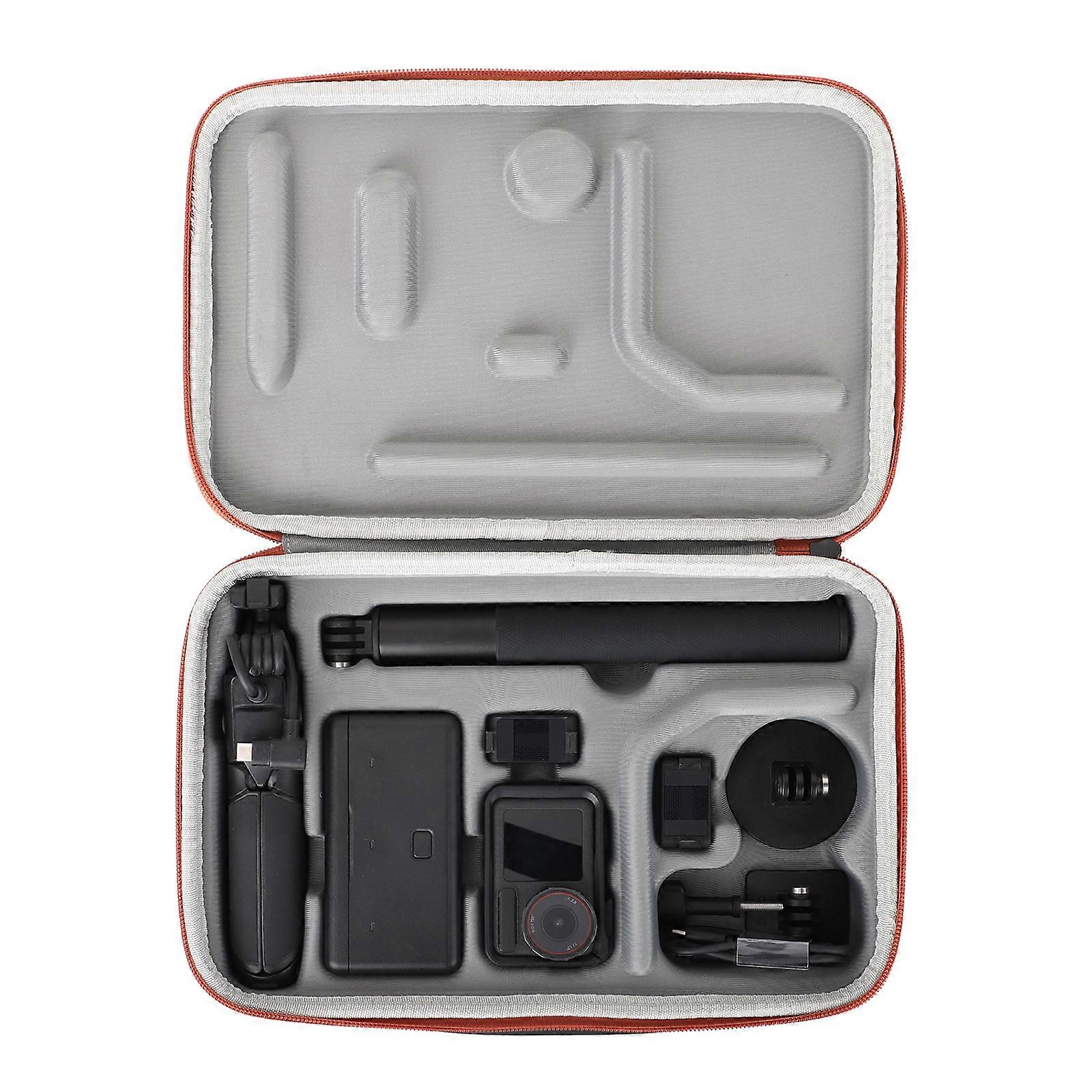Portable Shockproof Storage Case Waterproof Carrying Bag for Action 5Pro/4/3 Camera with Organized Pockets Multicolor
