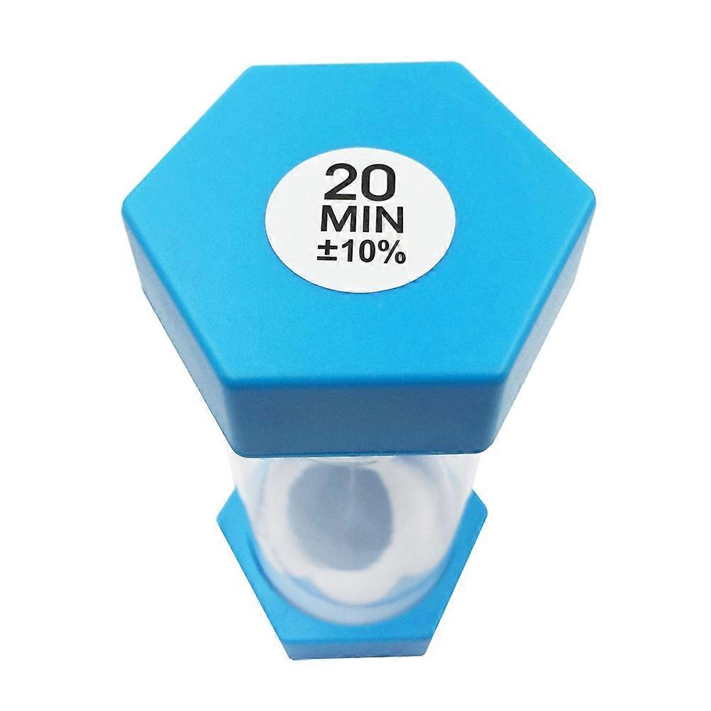 20 Minutes Timer for Decoration 2Pcs Hexagonal Hourglass Light Blue Gift