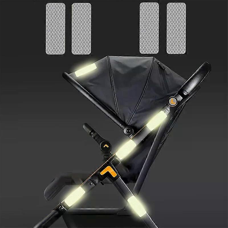 10PCS baby stroller uses safety warning anti-collision reflective patch bicycle night light patch safety warning patch multiple