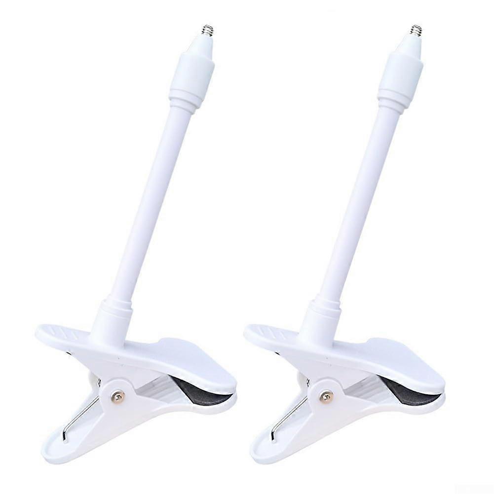 Adjustable Baby Monitor Clamp Mount 2Pack For Easy Setup And Flexible Viewing Angles White