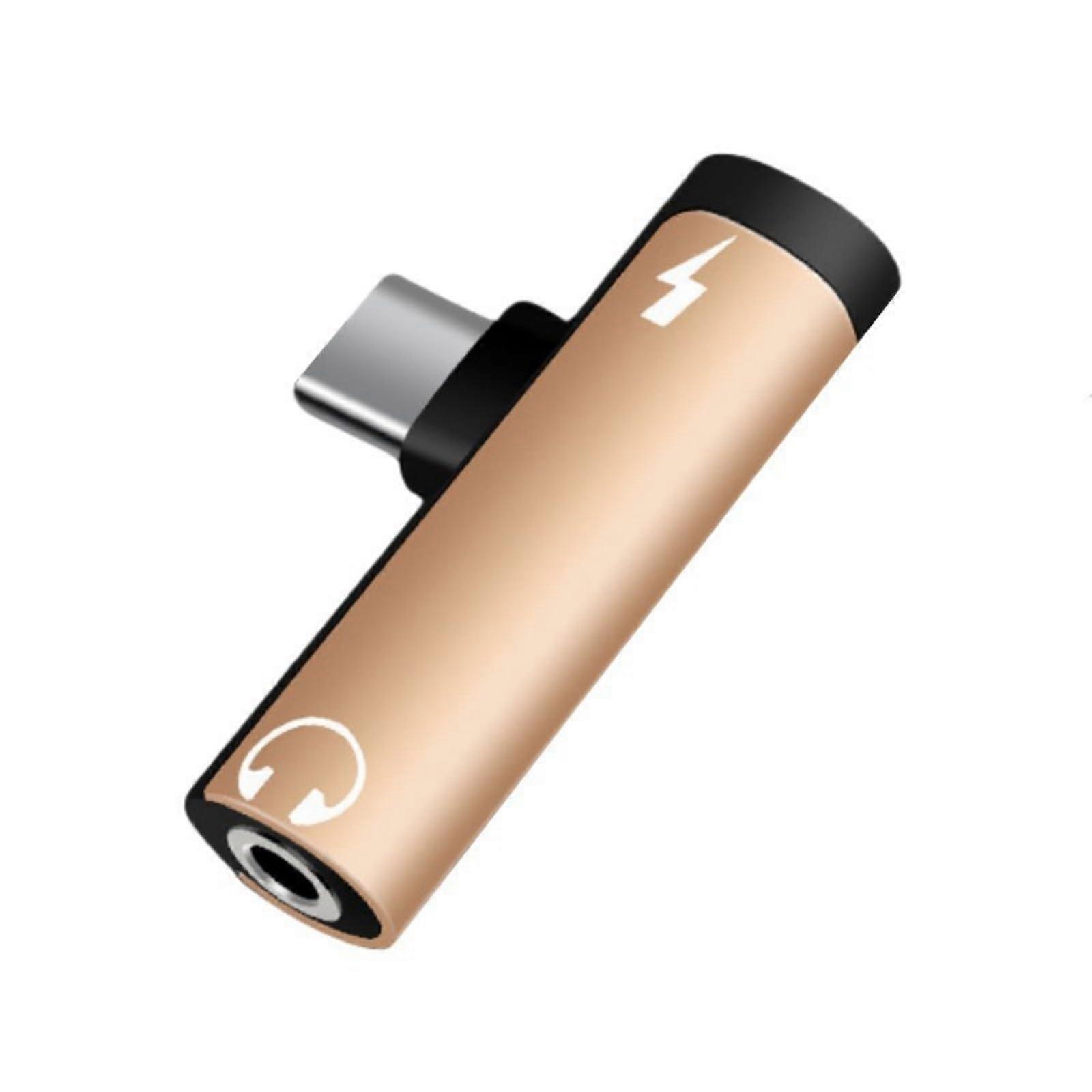 Type CREATE Device And Earphones Processor, Simultaneous Hearing And Charging, Aluminum USB Sound Link Gold