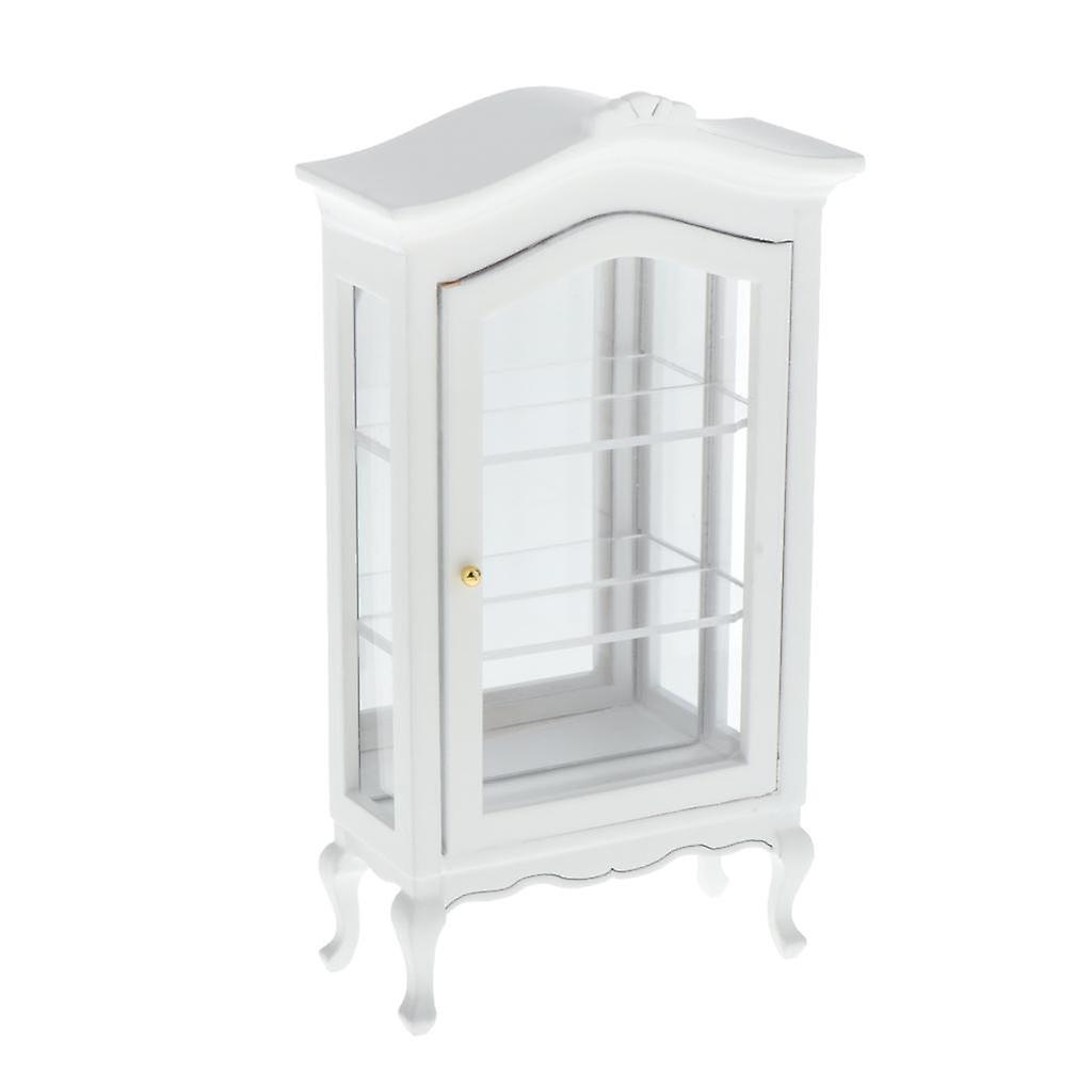 1/12 בית בובות מיניאטורות ריהוט ארון יין רב תכליתי מעץ