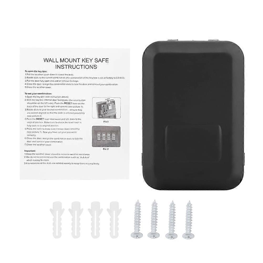 Heaveant Key Box, Solid Compact Outdoor Wall Mounted Safe Security Keys Storage Box Holder Combination Lock