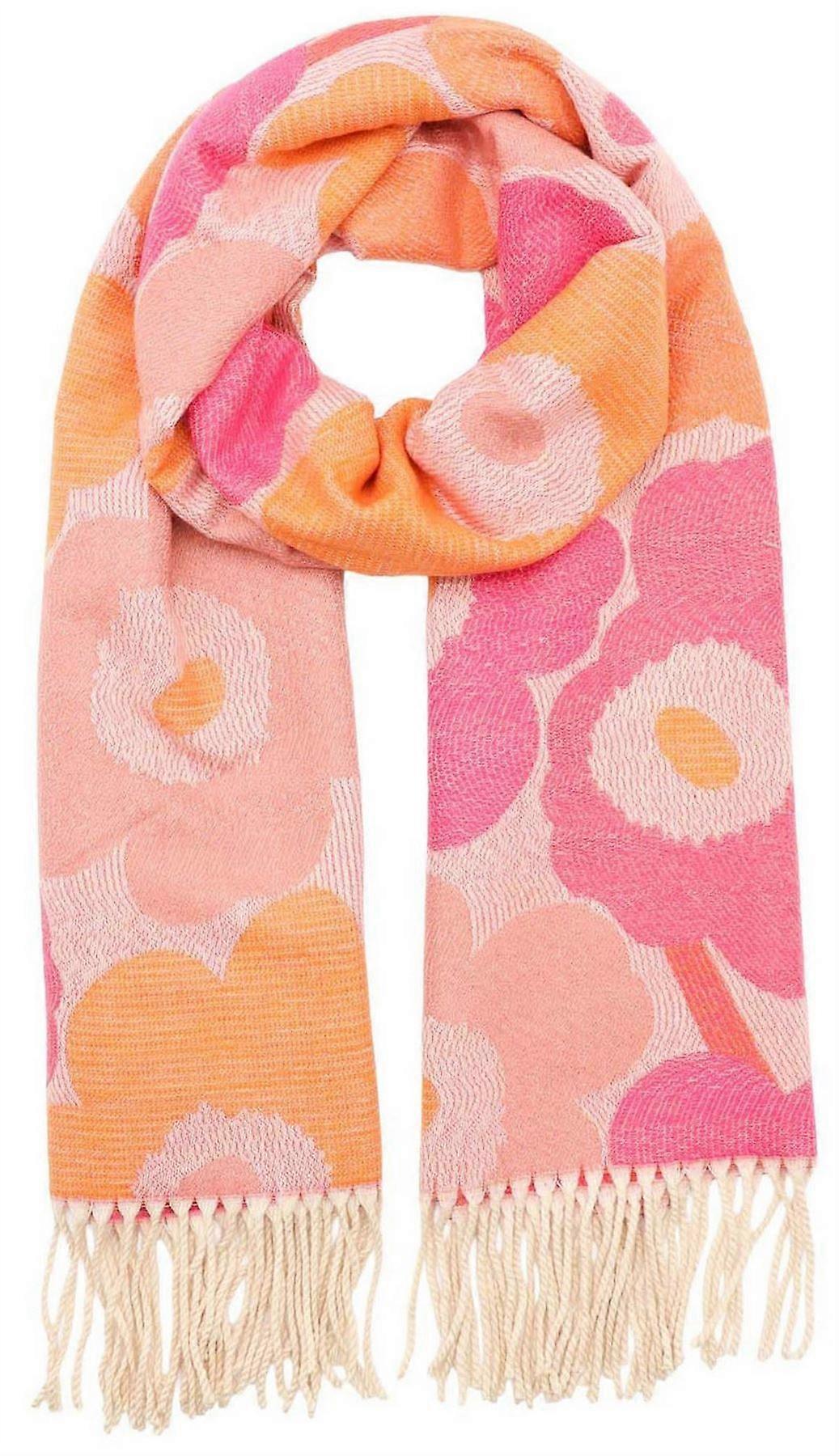 Zelly Flower Winter Weight Scarf - Pink