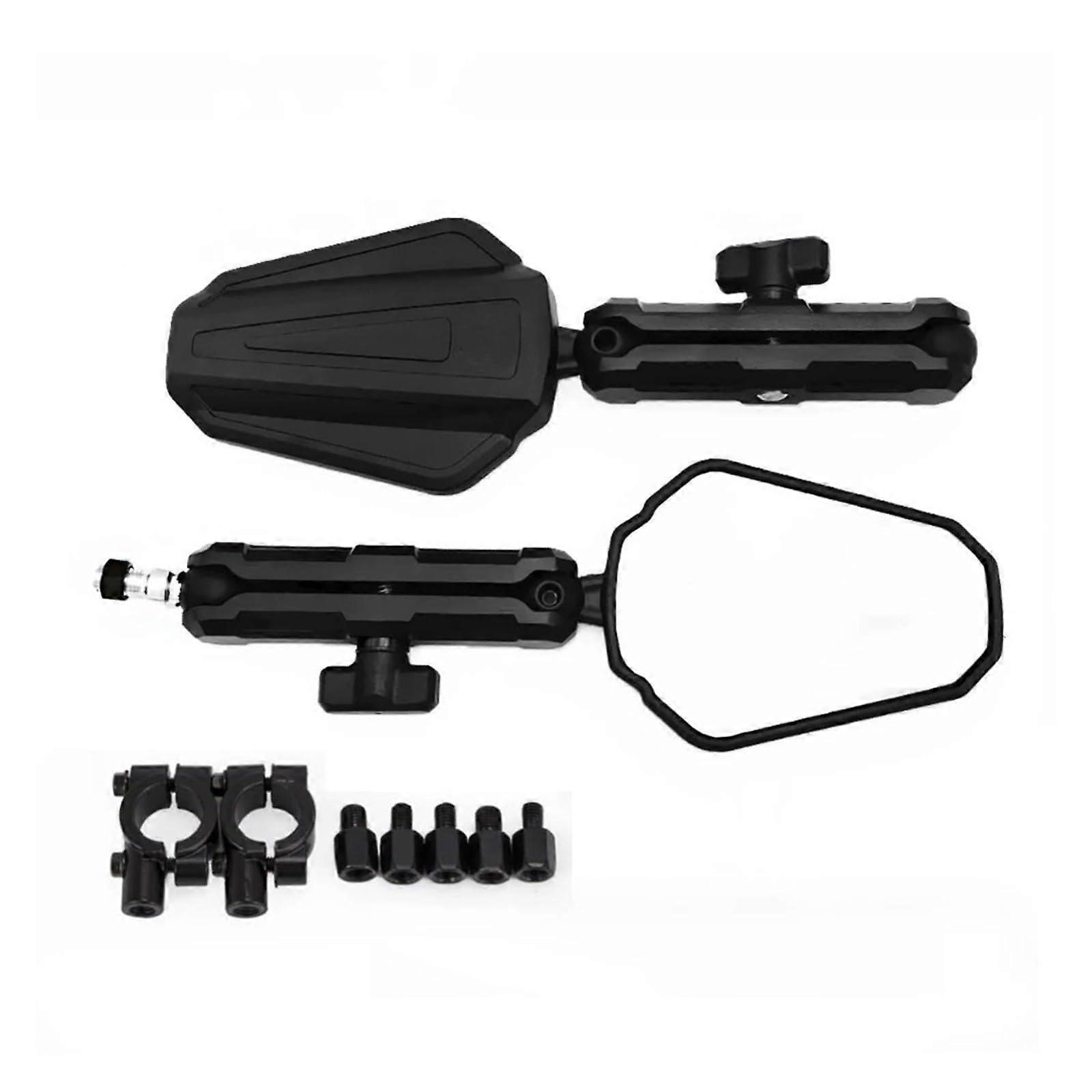 Motorcycle Rear View Mirrors Foldable Angle Adjustable Handlebar End Fit for Scooter ATV Quad