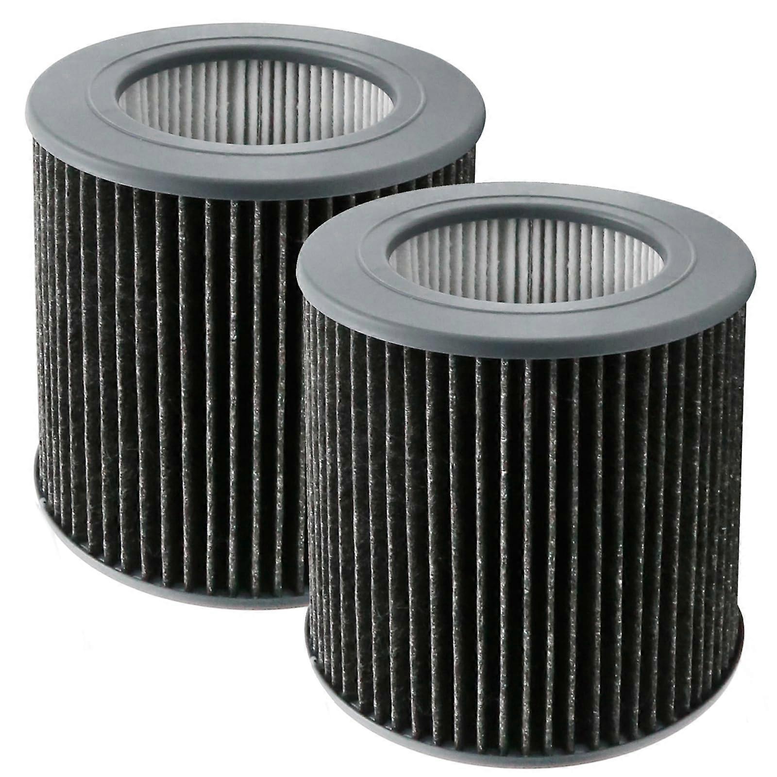 Air Purifier HEPA Filter Replacement with Activated Carbon for Molekule Air Mini, Black 2 Pack