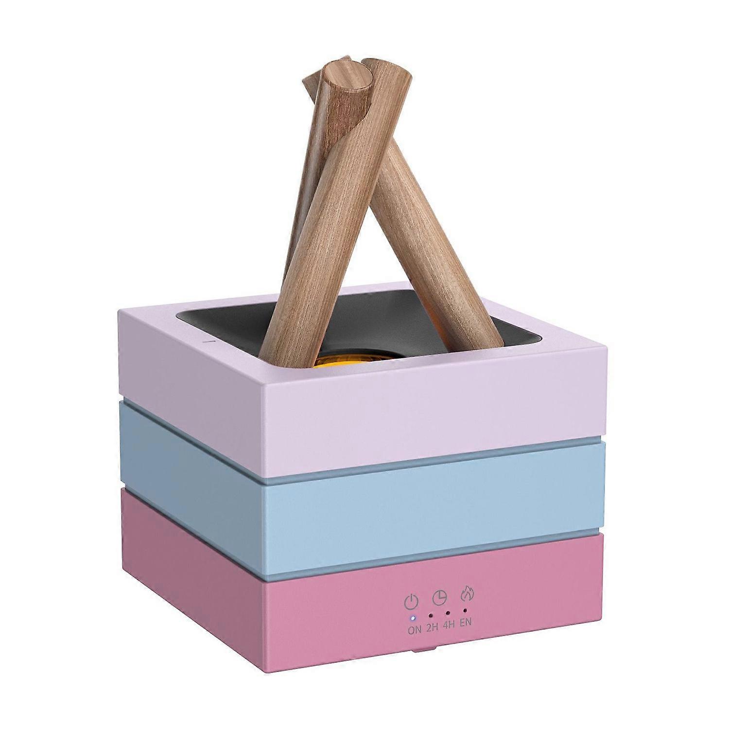 USB Campfire Aroma Diffuser Desktop Air Humidifier with 7-Color Gradient Flame Effect