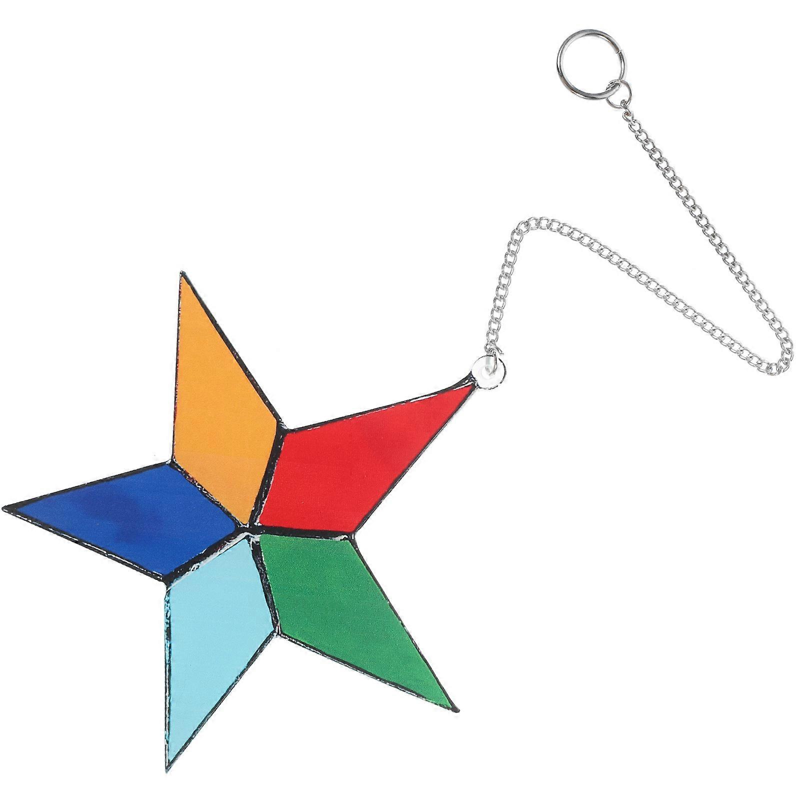 Multicolor Stained Acrylic Window Hanging Decor for Window 1 Piece