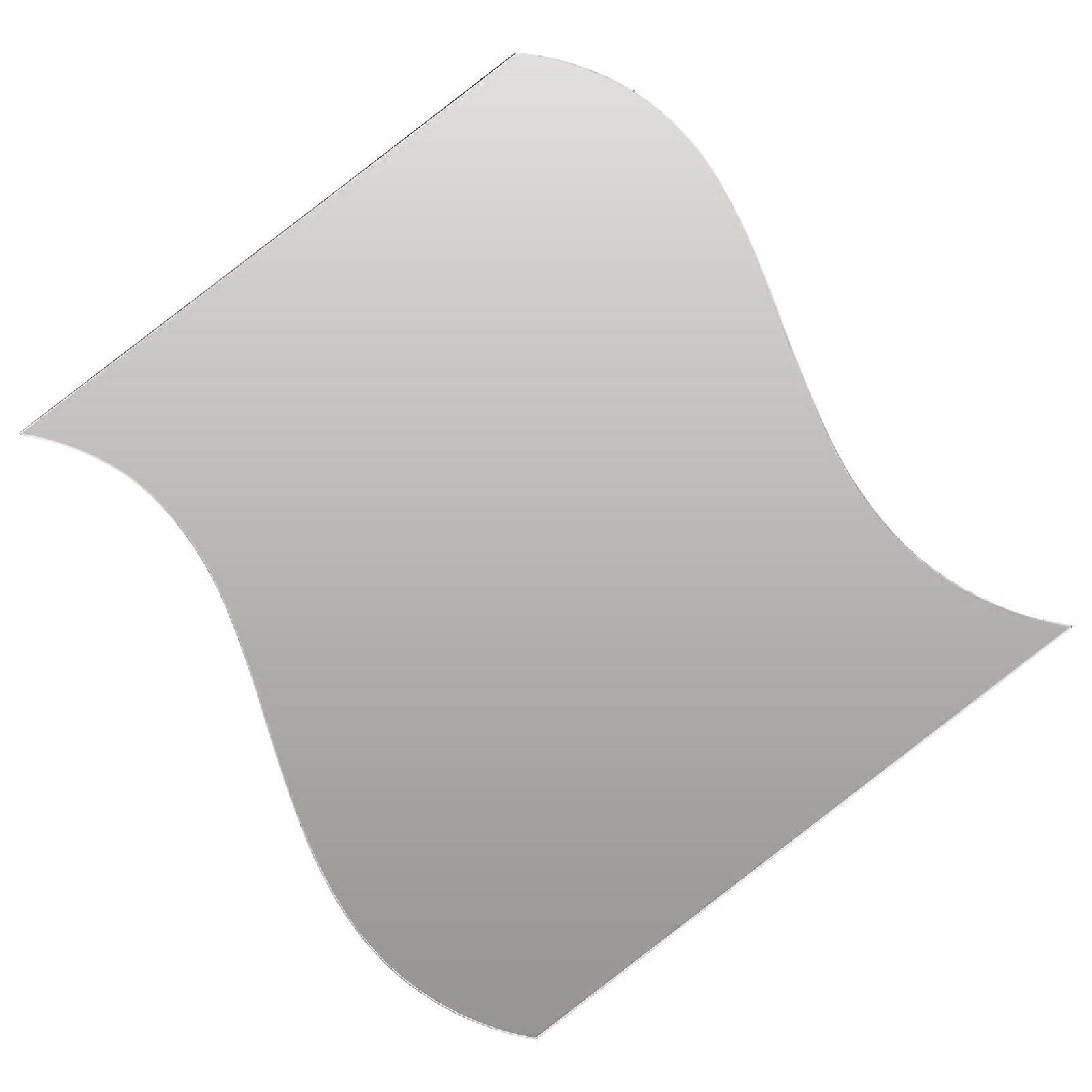 Silver Wavy Mirror Wall Sticker Acrylic Home Decor Wall Art