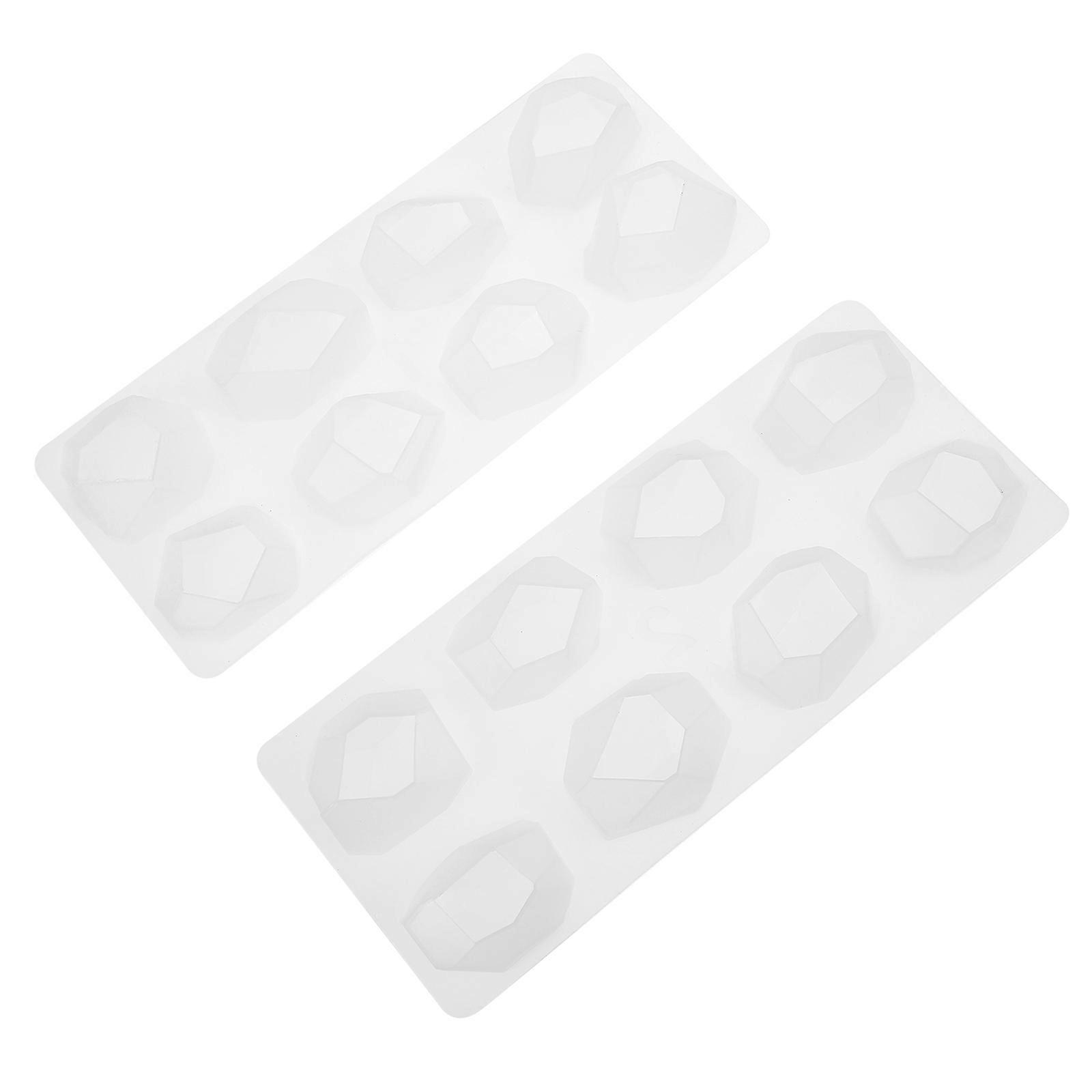 Epoxy Jewelry Silicone Mold for DIY Use 2Pcs Irregular Geometric Shape