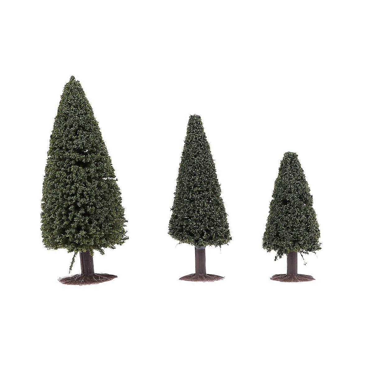 Landscape Cedar Tree Model for Decoration 15Pcs Green Trees Pack