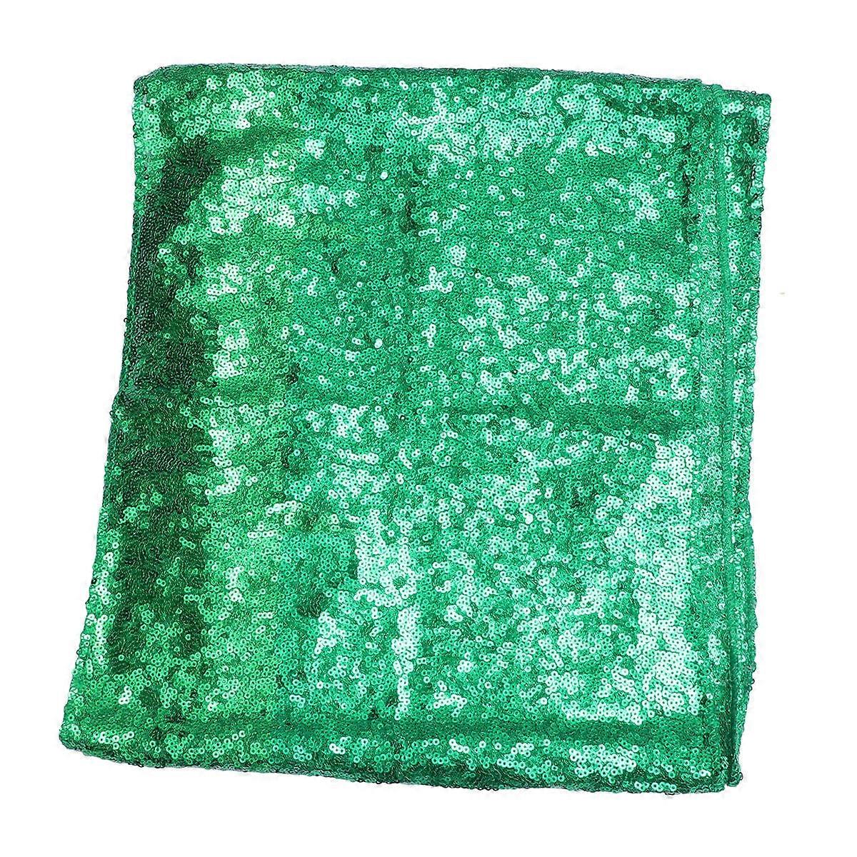 Elegant Tablecloth Green Sequin Table Runner for Party Use