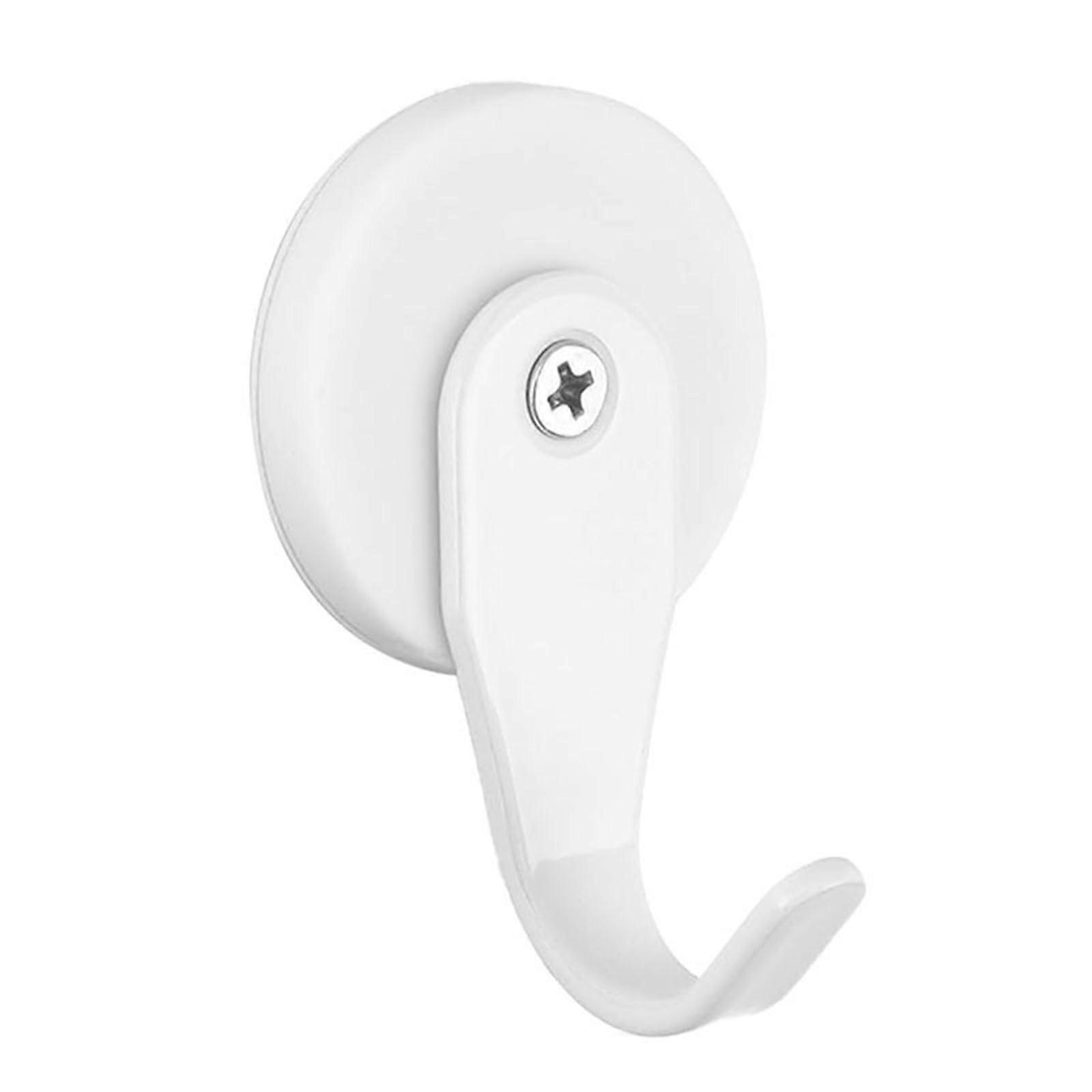 Magnetic Hooks White Metal Storage Hooks for Kitchen Office Drill Home Organization
