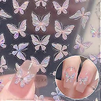 Pure Desire Shell Light Butterfly Nagelsticker Japanischer verträumter Schmetterling Nagelkunst Design DIY Dekoration Accessoire 25-26