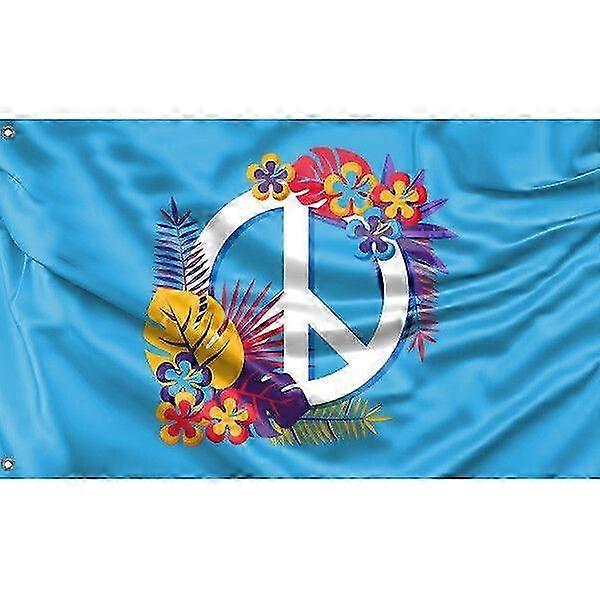 Colorful Peace Sign Flag 3