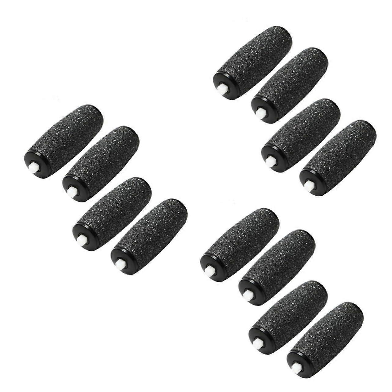 Electronic Foot File Replacement Rollers 12pcs Coarse Heads Pedicure Refill Wet Dry Compatible