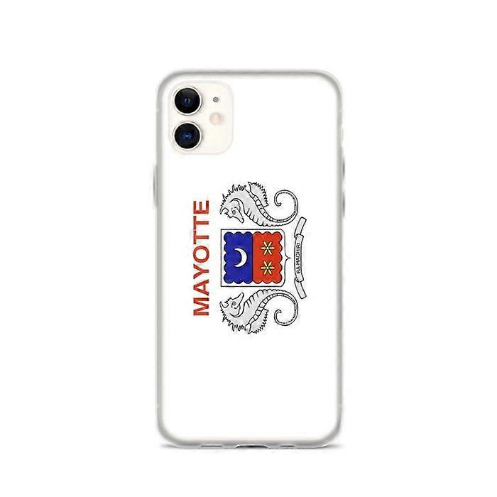 Phone Case – Mayotte Flag – Compatible with iPhone 11 – Soft Case – Durable and Shockproof - Silicone - Pixelforma