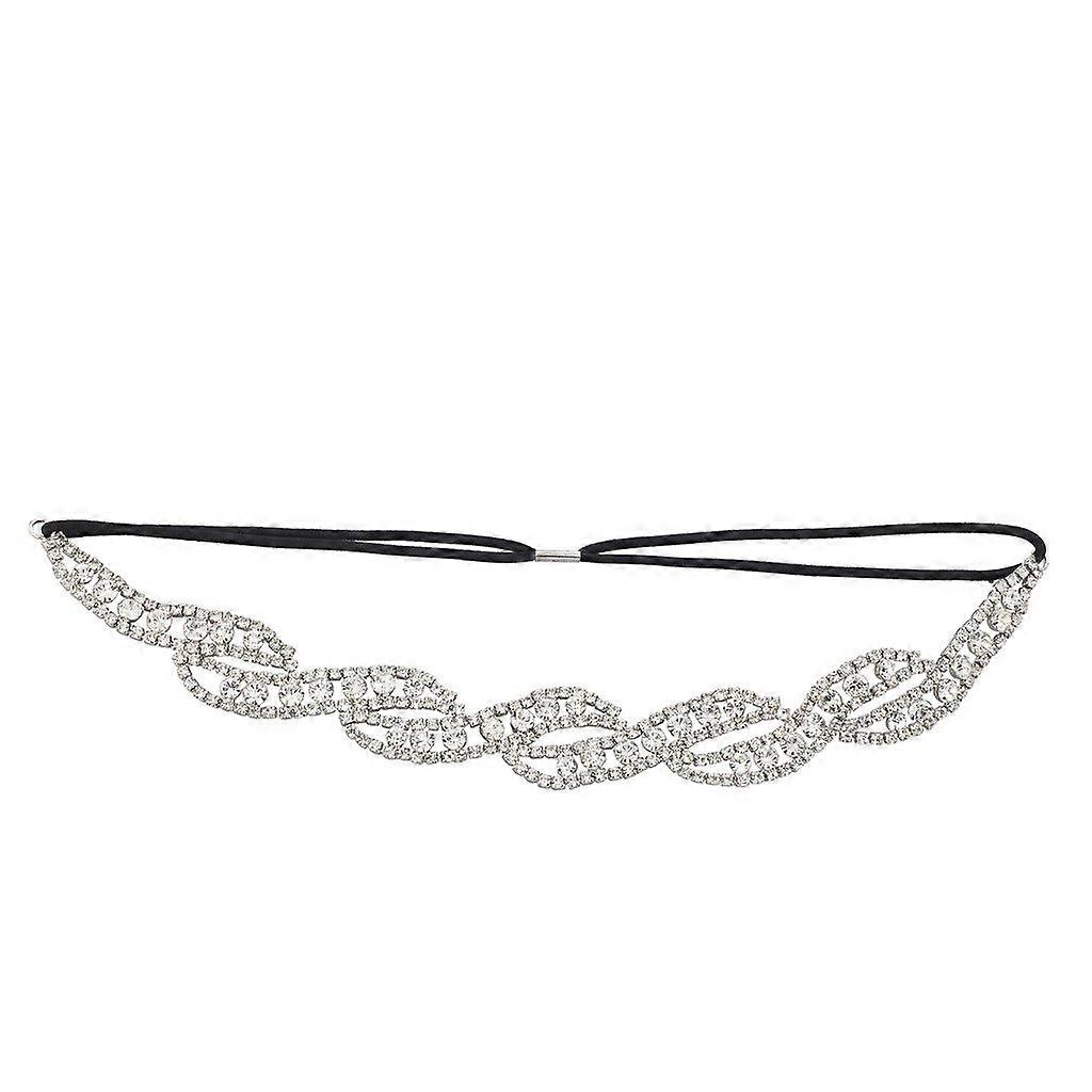 Silver Crystal Braided Headband with Bold Statement Design for Special Occasions and GiftReady