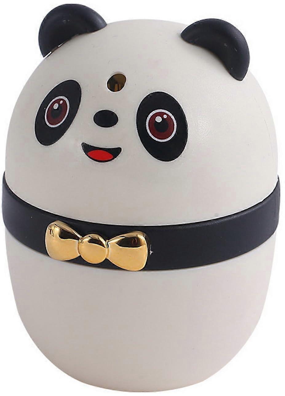 Automatic Toothpick Dispenser Cute Cartoon Panda Large Capacity Holder for Home Kitchen Cafe