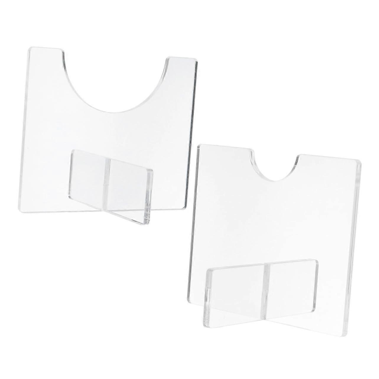 2pcs Acrylic Baseball Bat Display Stand Horizontal Holder Rack for Collectors Clear SpaceSaving Design