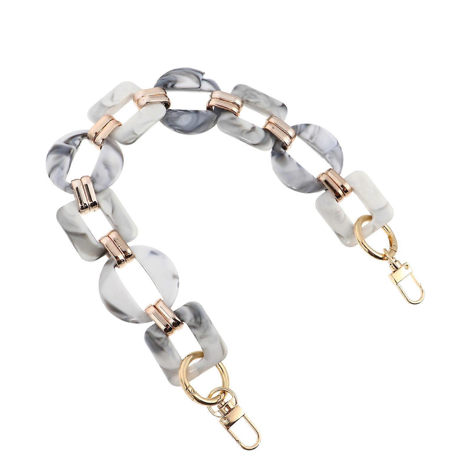 Handbag Replacement Chain for Decoration Use Resin White