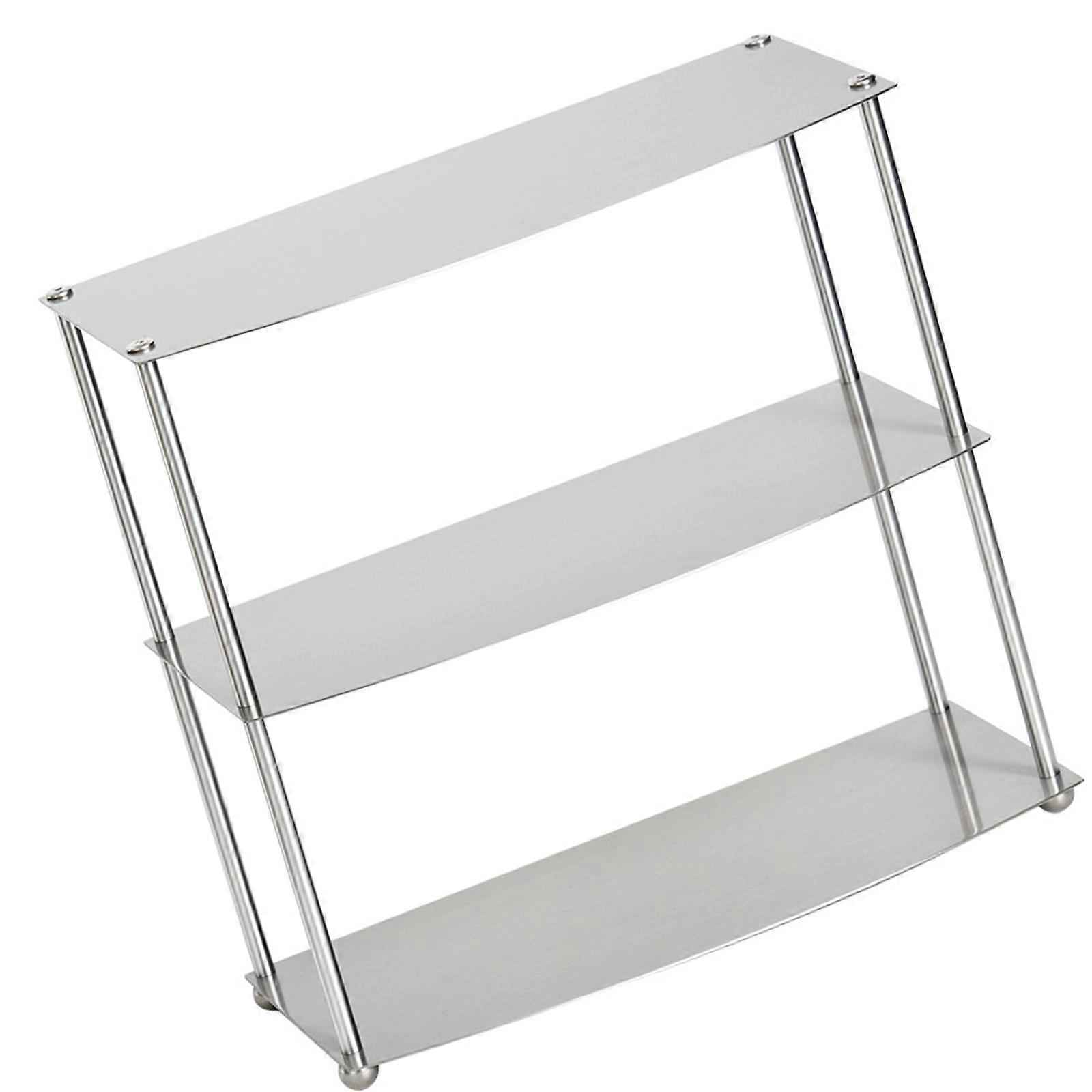 Stainless Steel Multi Layer Organiser Efficient Space Saving Storage Rack for Organizing Kitchen Countertops Multicolor