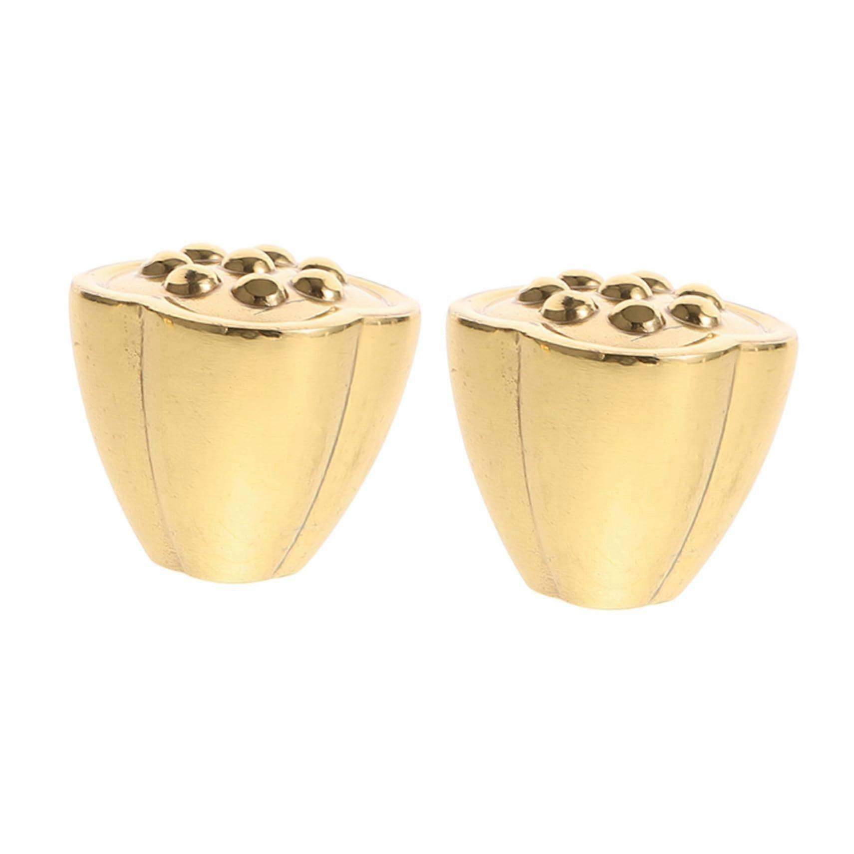 Vintage Brass Cabinet Knobs and Decorative Drawer Pull Handles, Durable Solid Brass, Set of 2