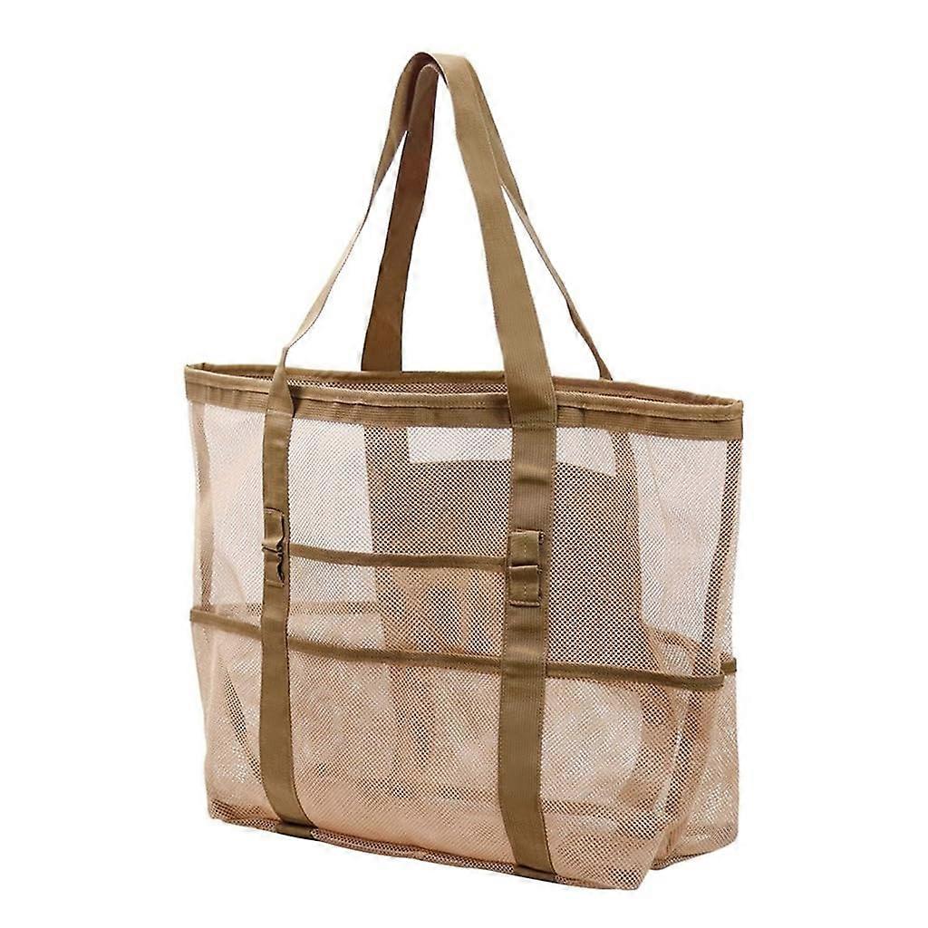 Waterproof Beach Tote Bag with Sand Proof Bottom and MultiPocket Mesh Design for Vacation