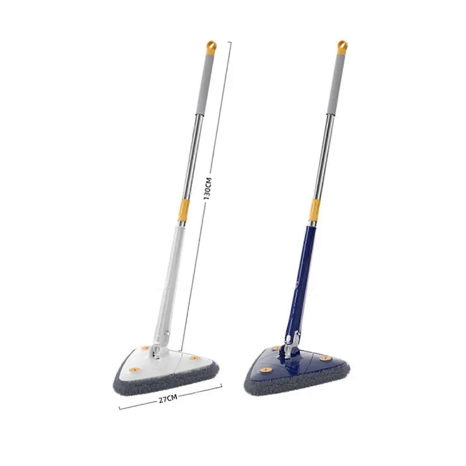 Triangle Mop with Extendable Long Handle for Corners and Edges Floor Bathroom Window Cleaning