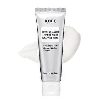 PDRN & Collagen & Peptide Night Wrapping Mask for Face, Overnight Wrapping Mask for Glass Skin, Improves Skin Texture, Brightens Skin Tone, Firms Skin