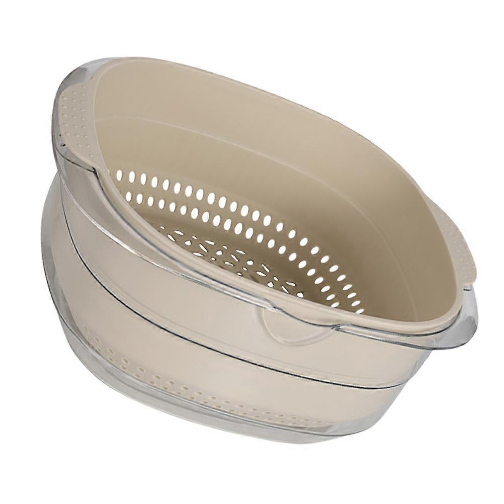 Plastic Colander Kitchen Washing Basket for Food Straining Double Layered