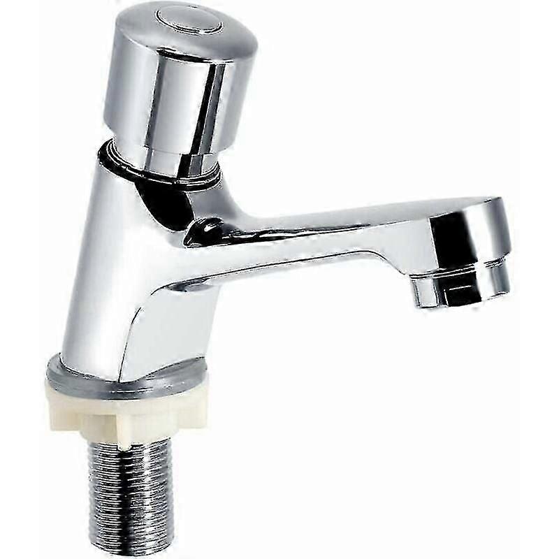 Chrome faucet for kitchen with time delay technology