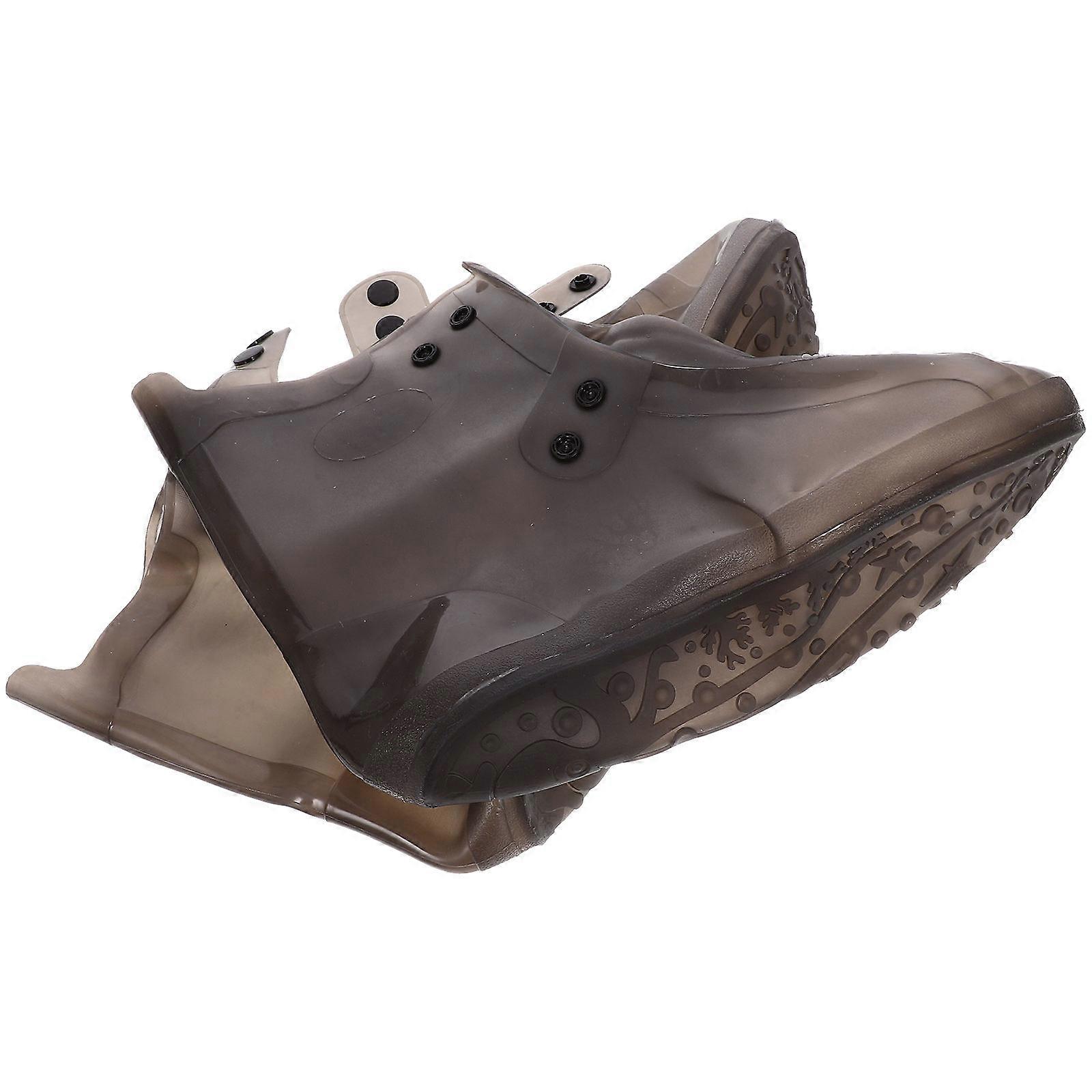 Foldable Black Shoe Boot Covers for Waterproof Outdoor Use