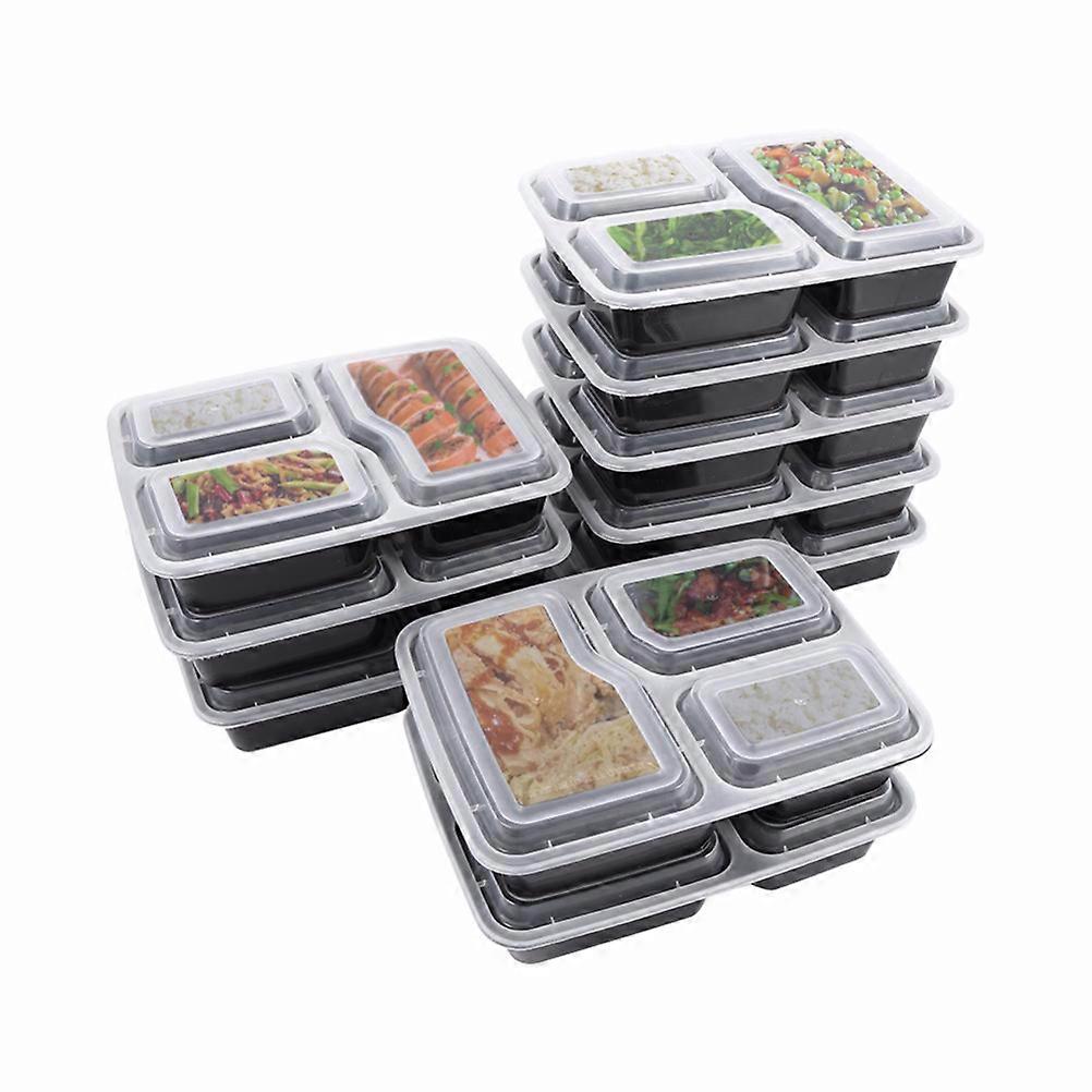 Meal Prep 3-Compartment Bento for Storage 15Pcs