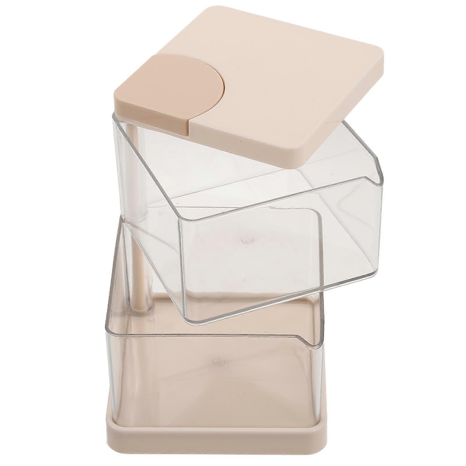 Rotary Makeup Organizer 2 Layer Case for Multipurpose Storage 2Pcs