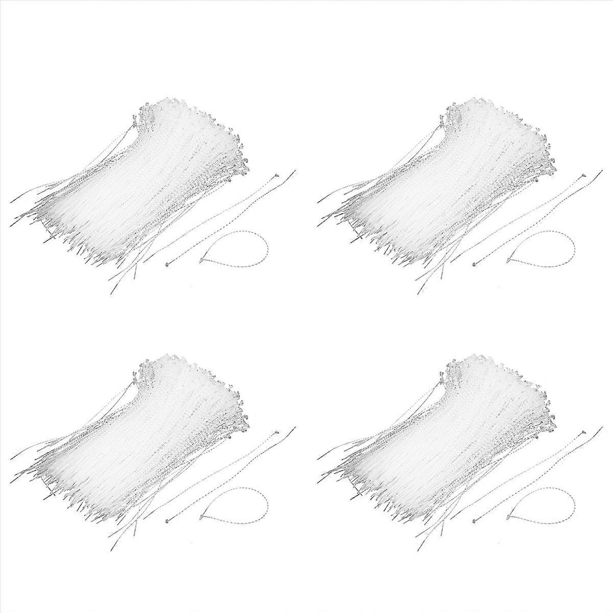 Plastic Packing Fasten String Cable Cord Loop Tie 18cm 4000pcs Transparent Color