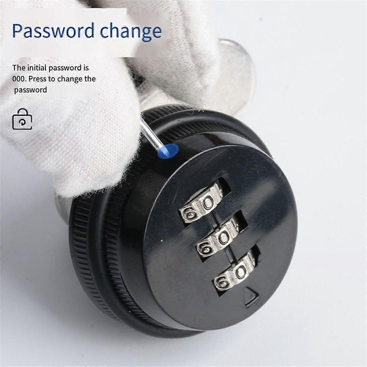 20mm Mechanical Combination Lock for Office Filing Cabinet Black