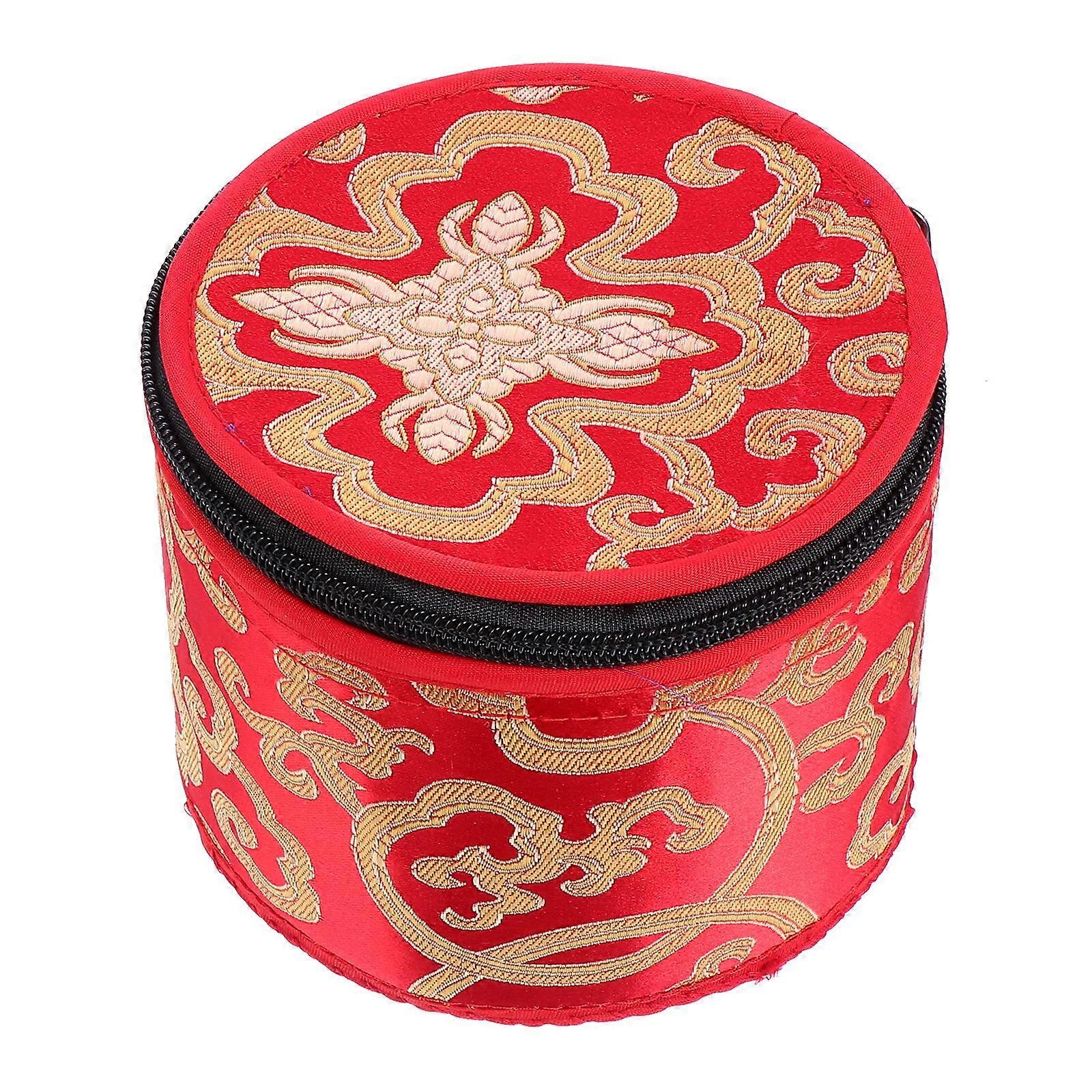 Singing Bowl Case for Storage with Handmade Embroidery 1 Piece