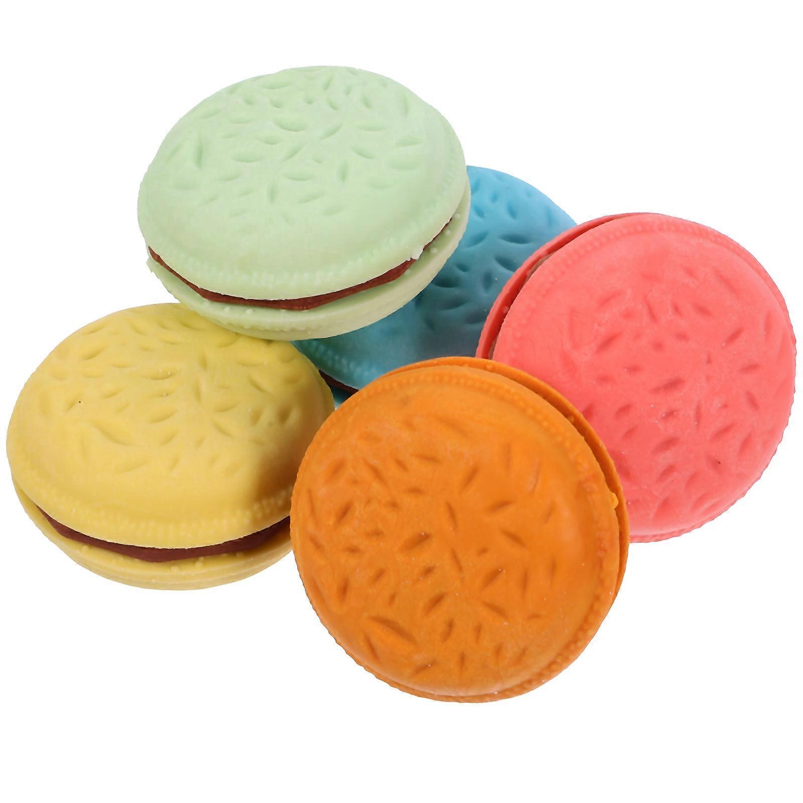 Macaron Erasers Cute Eraser for Pencil Erasing 5Pcs Assorted Color Rubber