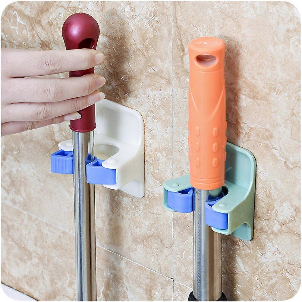 Mop Holder Broom Mop Gripper for Wall Mounted Use Green