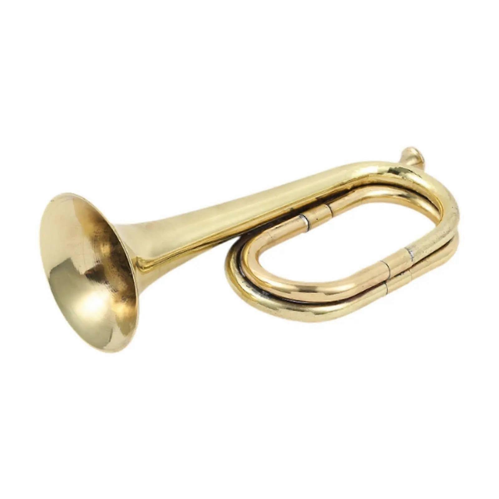 Beginner Trumpet Solid Copper and Brass Bugle Musical Instrument Color B for Quick Replacement