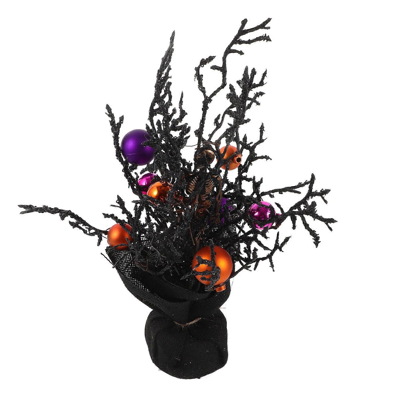 Halloween Tree Branch Decor for Party Use 4Pcs Set