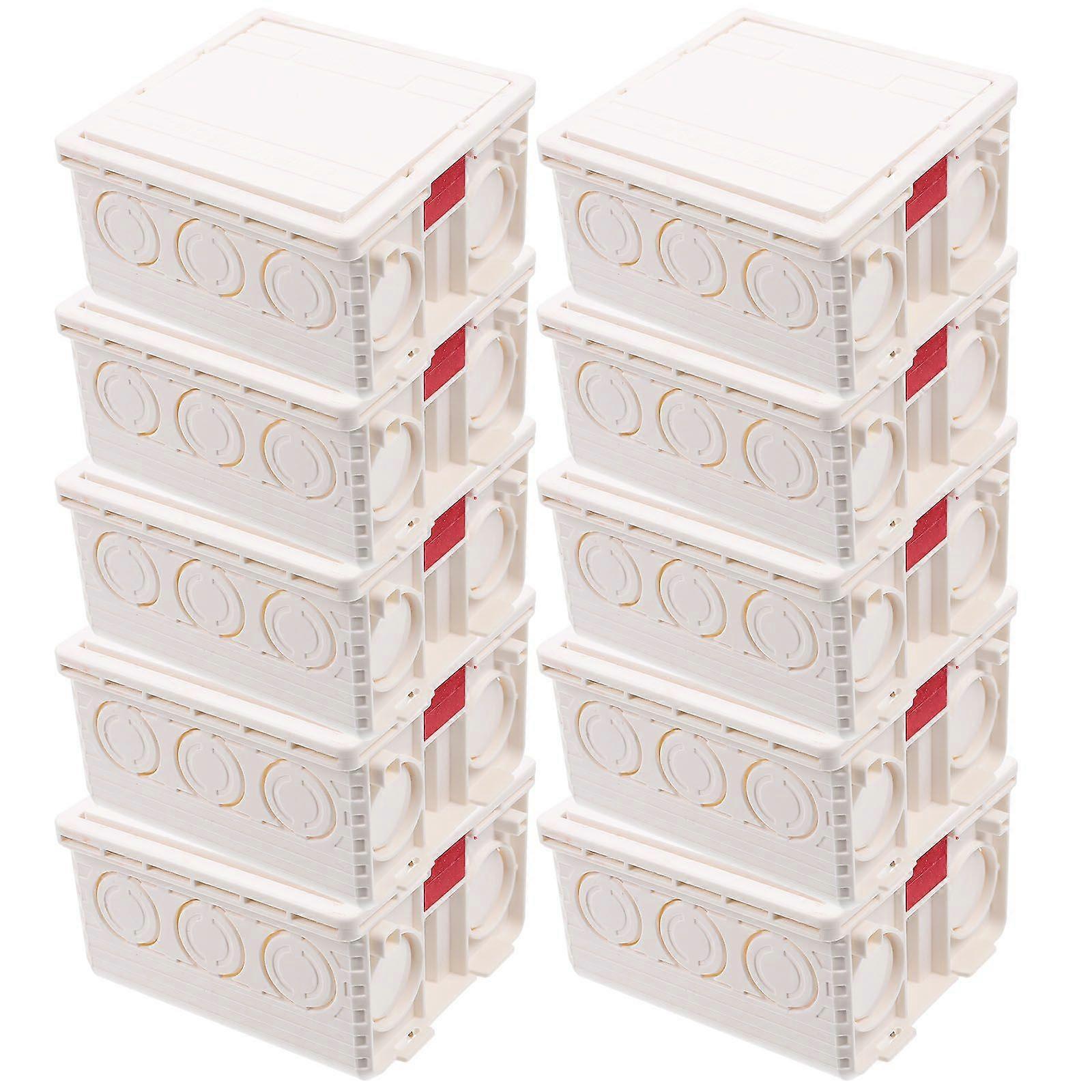 10 Sets Wall Socket Boxes 86 Type Wall Socket Mounting Box Socket Junction Boxes