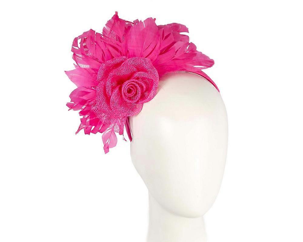 Fuchsia feather fascinator by Max Alexander MA940F