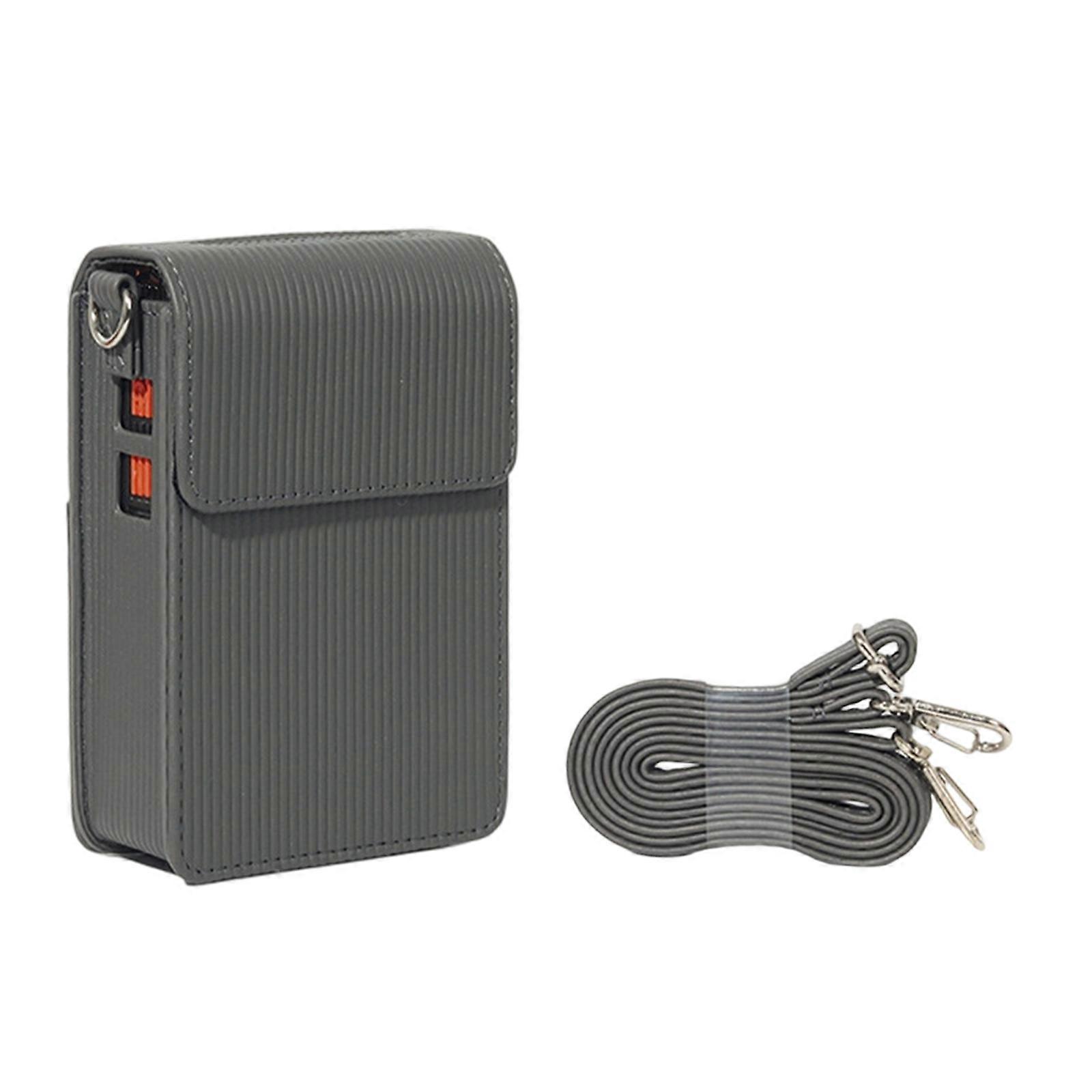 Scratch Resistant Camera Cover Protective Case Camera Storage Bag Leather Texture 3 Color Optional for Link+ Camera  Gray