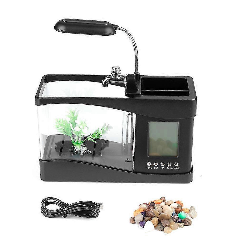 Fish Tank, Aquarium, Clock Function, LED Light