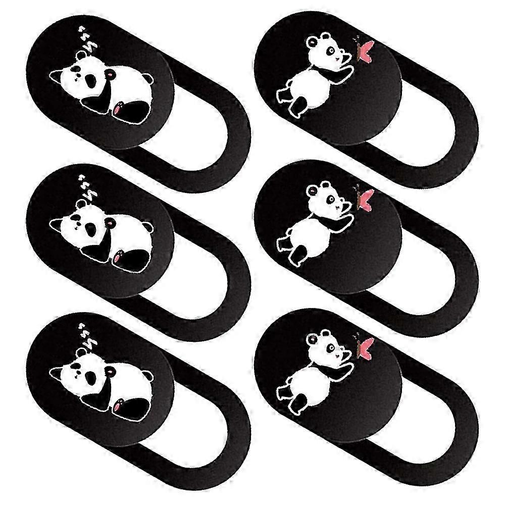 Web Camera Slide Privacy Protector with 6Pcs Black ABS Material Covers