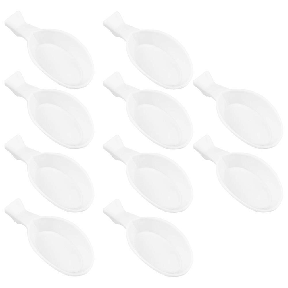Calligraphy Plastic Ink Dish for Brush Washing 30Pcs Set White